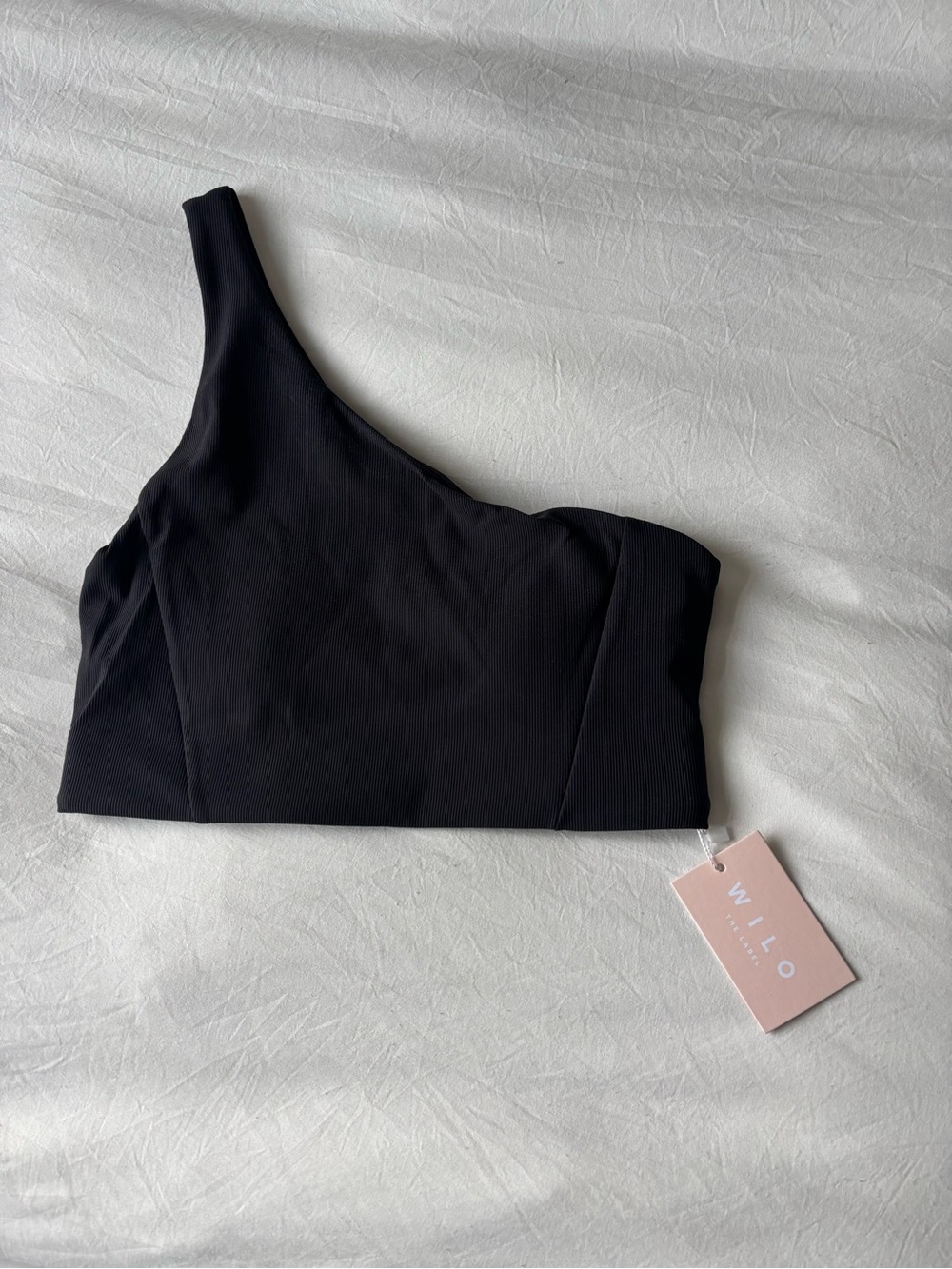 NWT Wilo The Label Rib One Shoulder Sports Bra